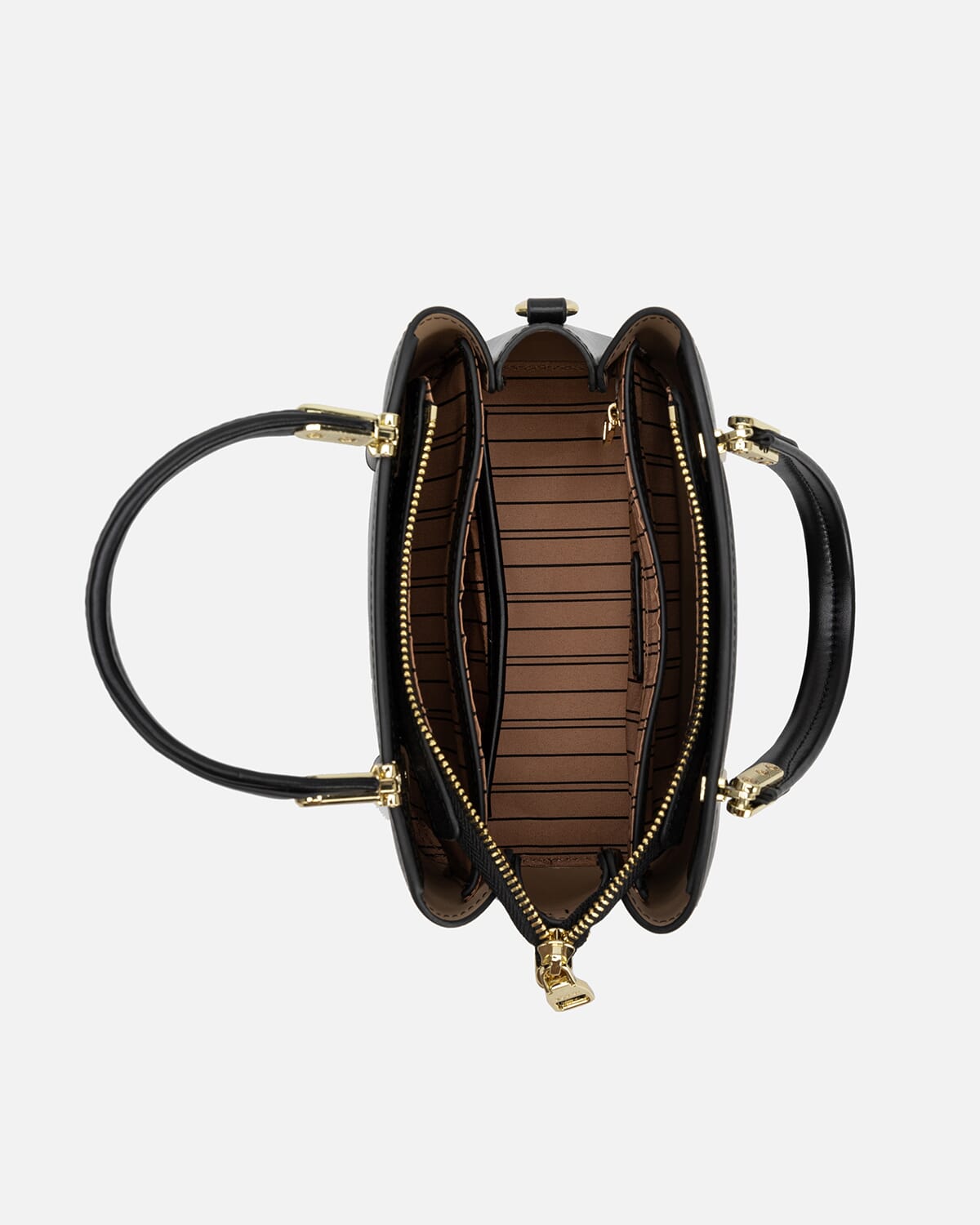 شنطة نسائية من الجلد باللون الأسود