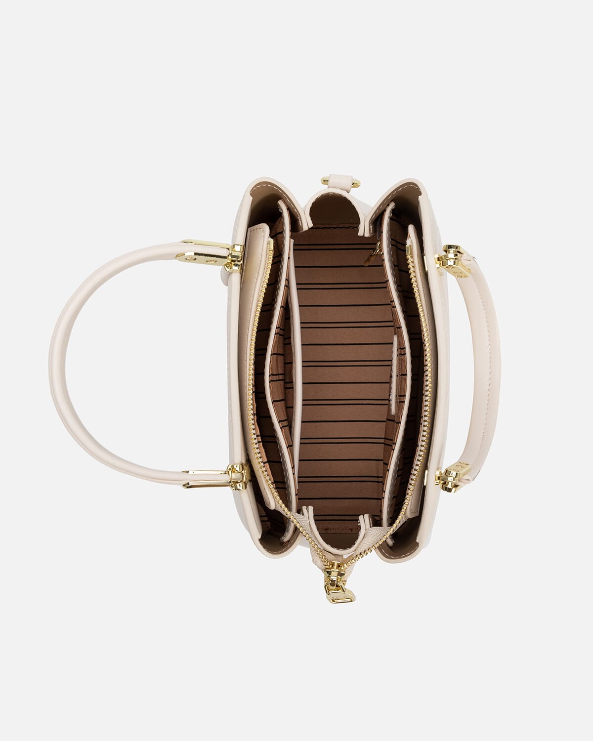 Women's beige leather handbag