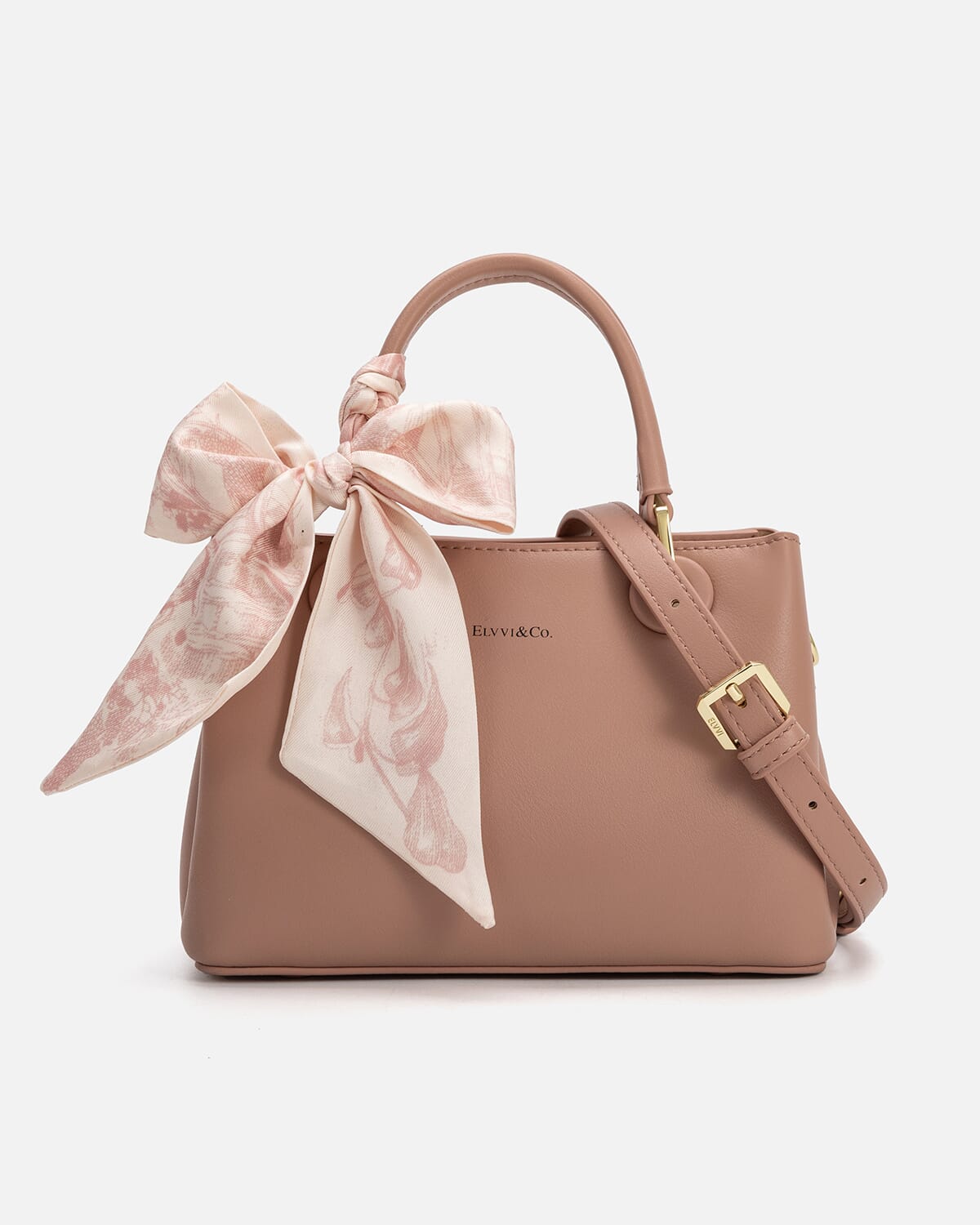 Women's bag with a unique design in pink