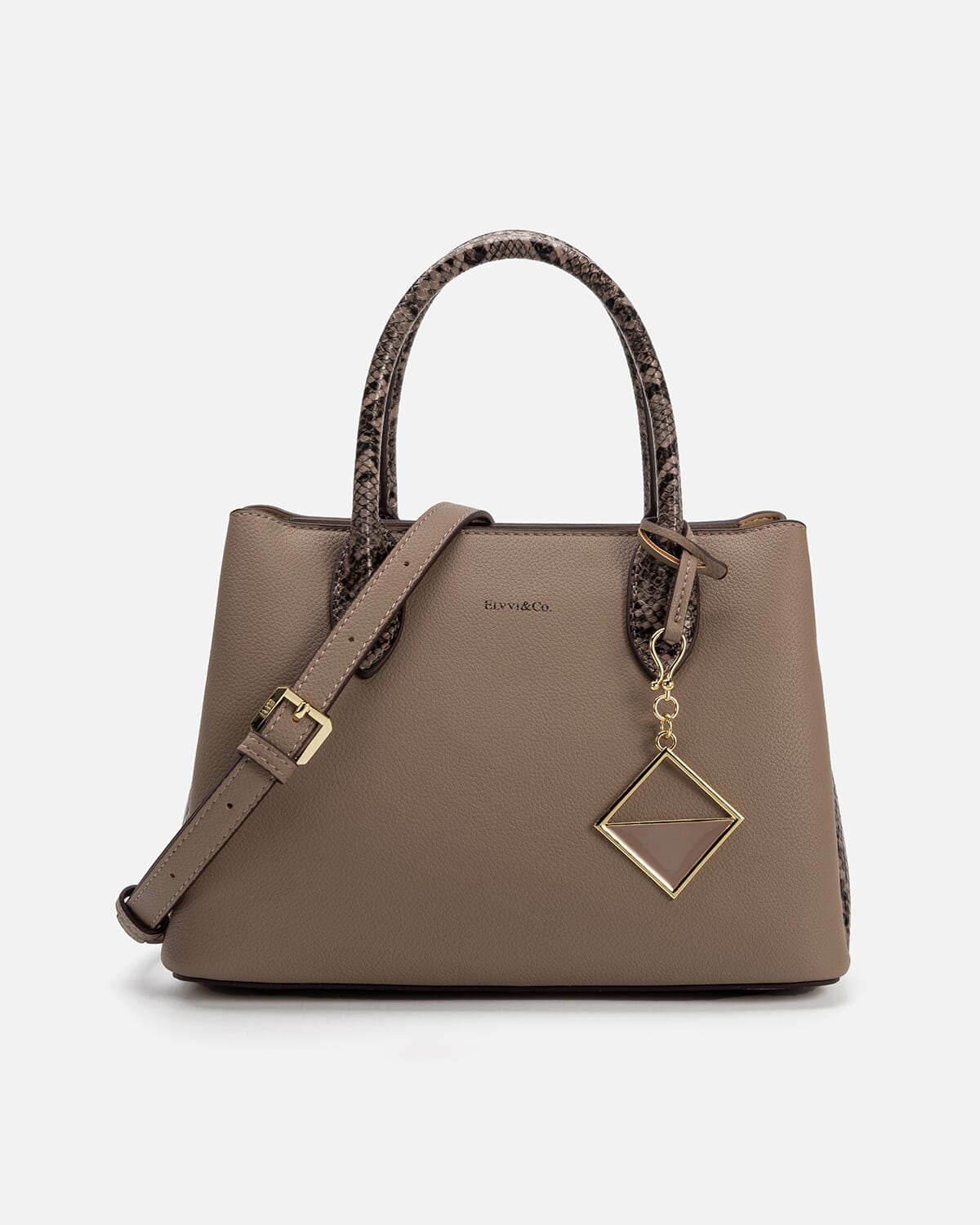 Women's brown leather handbag