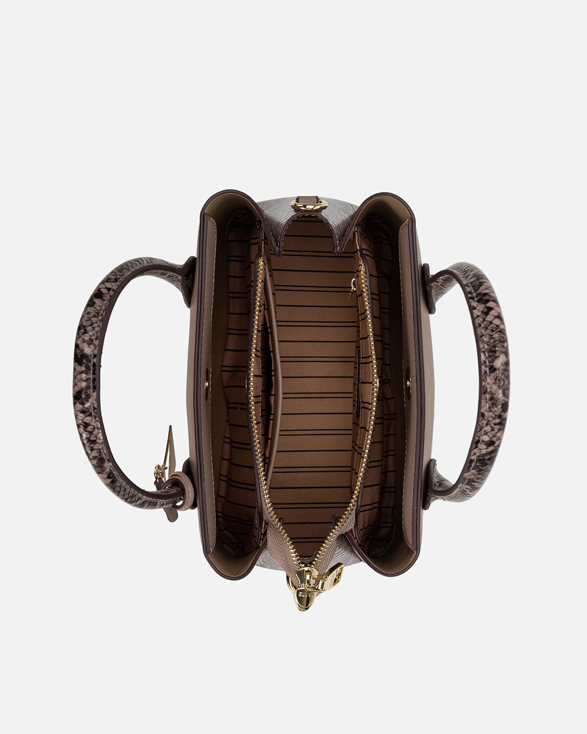 Women's brown leather handbag